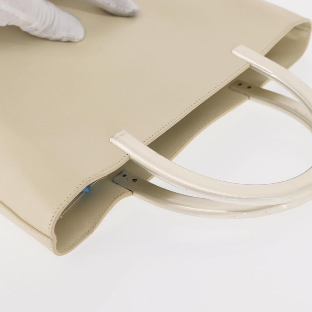 PRADA Hand Bag Leather White Auth 156869 - Picture 6 of 16